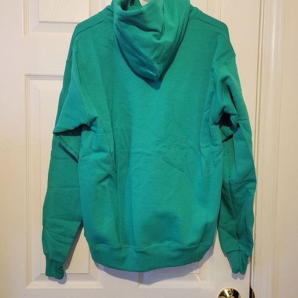 HANES Ecosmart Green Hoodie Sweatshirt Medium - Picture 2 of 3